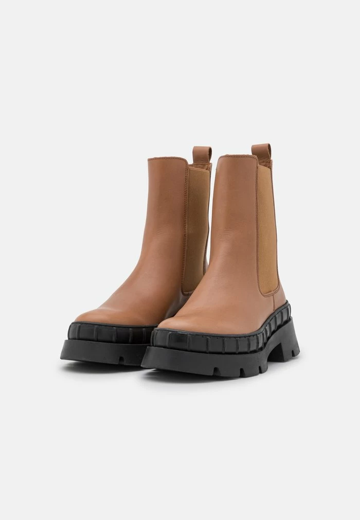 Zign LEATHER - Platform Ankle Boots - Camel 5 Zign LEATHER - Platform Ankle Boots - Camel - Image 3