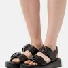 Zign Platform Sandals - Black 1 Zign Platform Sandals - Black -Zign ee2eb187c652453082c532226283b61d