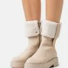 Zign LEATHER - Platform Ankle Boots - Beige -Zign f18c44e99fd4460e817acc134d7593c9