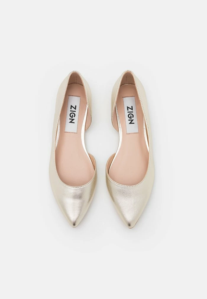Zign LEATHER - Ballet Pumps - Gold 8 Zign LEATHER - Ballet Pumps - Gold - Image 6