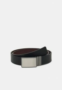 Zign WENDE-GÜRTEL / REVERSIBLE BELT - Belt - Black/dark Red