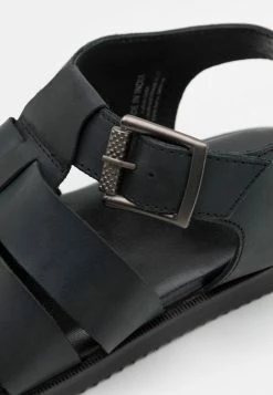 Zign LEATHER UNISEX - Sandals - Black -Zign f6d9509f2bba4fb8be59fb575758705f