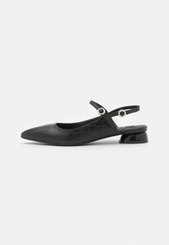 Zign LEATHER - Slingback Ballet Pumps - Black -Zign f7afe2c6656b4a5a9af5e707b595e7ab