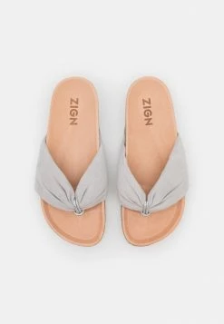 Zign T-bar Sandals - Light Grey -Zign fc150eb643d24725896fe5cbbd2f4811